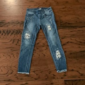 Justice Pearl Lace Embellished Denim Jegging -  6